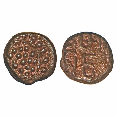 Madras Presidency, Copper Cash, 1.22g, (c1741 AD), Attributed to Fort David Issues or by l