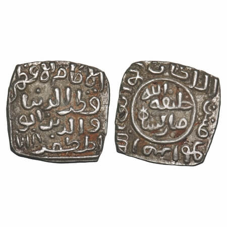Delhi Sultanate, Billon 12 Gani, 5.45g, Qutb Al Din Mubarak (AH 716-720 / 1316-1320 AD), A
