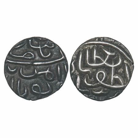 Gujarat Sultanant, 1/4 Tanka, 1.76g, Nasir Al Din Mahmud III (AH 944-961/1537-1553 AD), Ob
