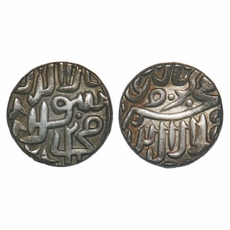 Akbar (AH 963-1014/1556-1605 AD), Silver Reduced Tanka, 7.00g, without mint name, probably