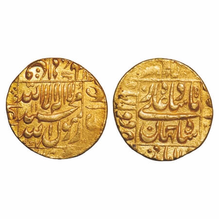 Shah Jahan I (AH 1037-1068/1628-1658 AD), Gold Mohur, 10.91g, Daulatabad Mint, AH 1047/11 