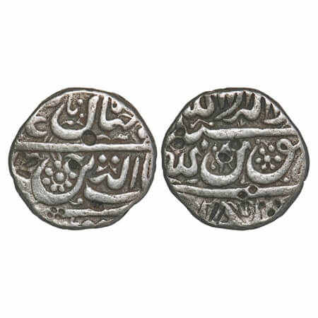 Shah Jahan I (AH 1037-1068/1628-1658 AD), Silver Rupee, 10.97g, Golkunda Mint, Undated, le