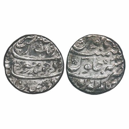 Aurangzeb (AH 1068-1118, 1658-1707 AD), Silver Rupee, 11.52g, Alamgirpur (Bhilsa) Mint, AH