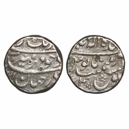 Aurangzeb (AH 1068-1118, 1658-1707 AD), Silver Rupee, 11.51g, (Mint Ephitet) Baldah Allaha