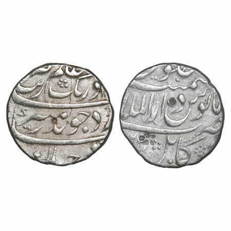Aurangzeb (AH 1068-1118/1658-1707 AD), Silver Rupee, 11.47g, Dar ul Mulk Kabul Mint split 