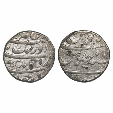Aurangzeb (AH 1068-1118, 1658-1707 AD), Silver Rupee, 11.30g, Kashmir Mint, legend arrange
