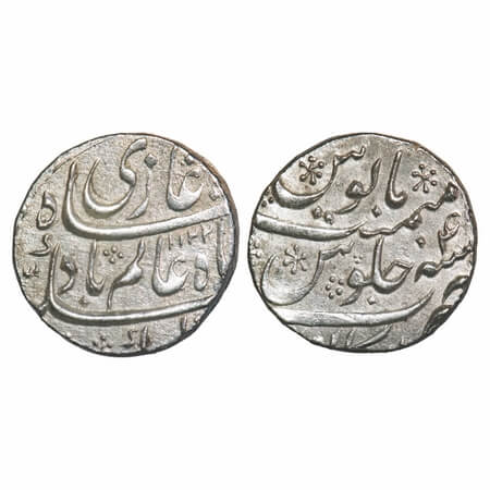 Shah Alam Bahadur (AH 1119-1124/1707-1712 AD), Silver Rupee, 11.33g, Bankapur Mint, AH 112