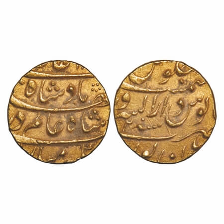 Shah Alam Bahadur (AH 1119-1124/1707-1712 AD), Gold Mohur, 10.94g, Dar us Sarur Burhanpur 