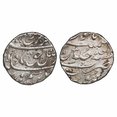 Farrukhsiyar (AH 1124-1131/1713-1719 AD), Silver Rupee, 11.48g, Surat Mint. Ahad (1) RY, P