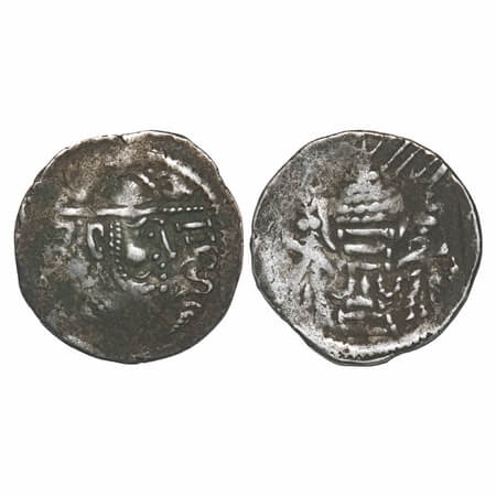Indo-Sassanian, Anonymous issue, Rajasthan Region, Silver Drachma, 4.17g, 24.81x24.40mm, O
