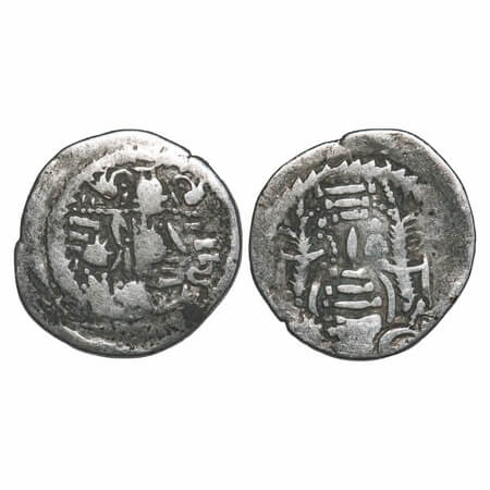 Indo-Sassanian, Anonymous issue, Rajasthan Region, Silver Drachma, 3.67g, 22.69x22.75mm, O