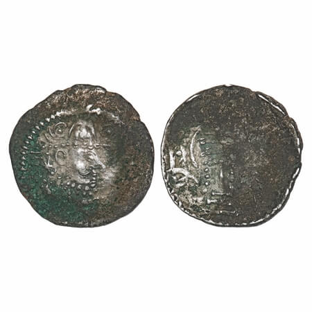 Indo-Sassanian, Anonymous issue, Rajasthan Region, Silver Drachma, 4. 4.22g, 22.39x22.51mm