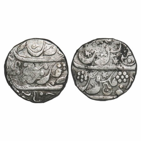 Maratha Confederacy, Silver Rupee, 11.19g, Domains of the Kolhapur Chhatrapatis, INO Auran