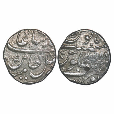 Maratha Confederacy, Silver Rupee, 11.00g, (Mulher), Aurangnagar Mint, AH 1196 / RY 119 (s