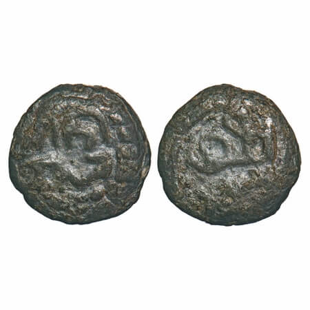 Marathas of Tanjore, Lead Cash, 3.61g, Obv: Nagari legend 'Maharaj, Rev: Mudra. M&W T14a u