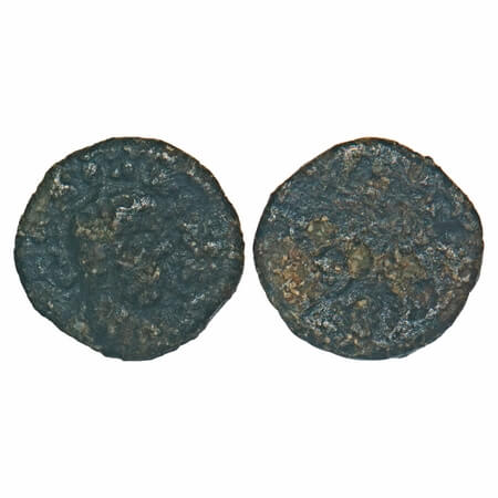 Satavahanas, Gautamiputra Sri Satakarni (c. 60-84 AD), Portrait type, Lead Unit, 0.77g, 9.