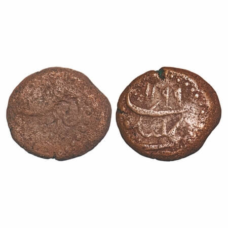 Mysore, Copper Paisa, 11.98g , Tipu Sultan, Kalikut Mint, AM 1199, Obv: Elephant towards r