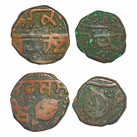 Sikh Empire, Copper Paisa (2 Coins), 9.26, 6.73g, Ranjit Singh (VS 1856-1896/1799-1839 AD)