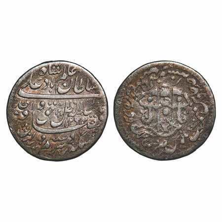 Awadh, Silver 1/8 Rupee, 1.34g, Wajid Ali Shah (AH 1263-1272, 1847-1856 AD), Mulk Awadh Ba
