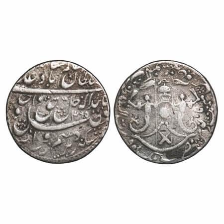 Awadh, Silver ½ Rupee, 5.55g, Wajid Ali Shah (AH 1263-1272, 1847-1856 AD), Mulk Awadh Bait