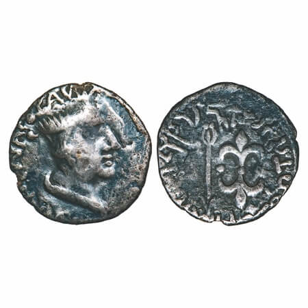 Western Kshatrpas, Nahapana, Silver Drachms, 1.94g, 15.99x16.15mm, Obv: Bust of Nahapana f