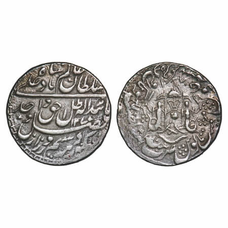 Awadh, Silver Rupee, 11.09g, Wajid Ali Shah (as king AH 1263-1272 / 1847-1856 AD), Bait us