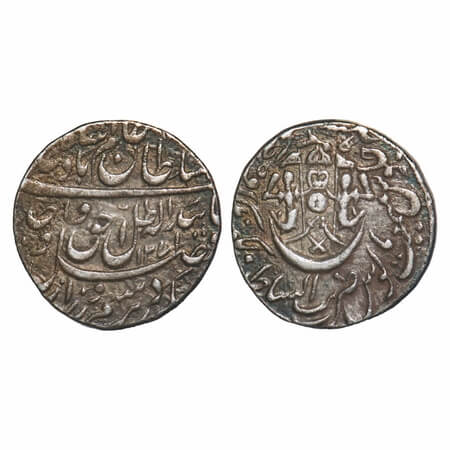 Awadh, Silver Rupee, 11.11g, 24.87mm, Wajid Ali Shah (as king AH 1263-1272 / 1847-1856 AD)