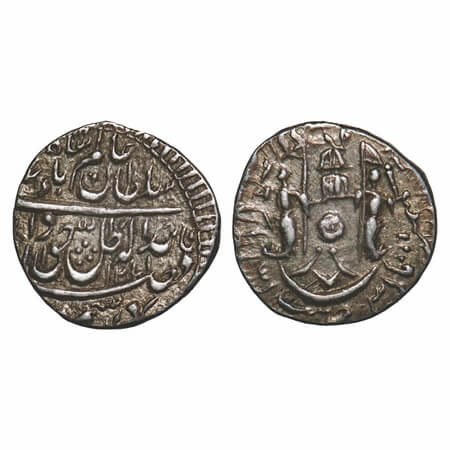 Awadh, Silver 1/8 Rupee, 1.39g, Wajid Ali Shah, (AH 1263-1272, 1847-1856 AD), Bait-us-Sult