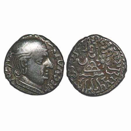 Western Kshtrapas, Kardamaka Family, Rudrasimha I (177-198 AD), SE 100, Silver Dramma, 2.0