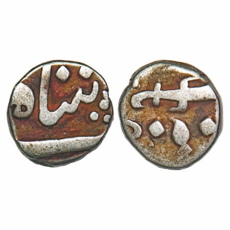 Baroda, Silver ¼ Rupee, 2.70g, Ganpat Rao (AH 1264-1273/1847-1856 AD), Baroda Mint, INO Ak
