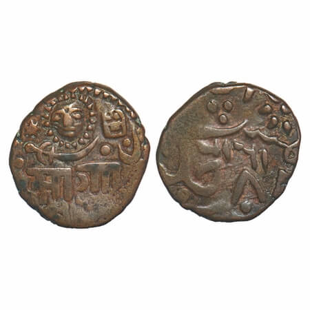 Baroda, Copper Paisa, 7.12g, Sayaji Rao III (VS 1932-1995, 1875-1938 AD), Amreli Mint, AH