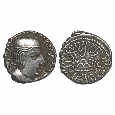 Western Kshtrapas, Kardamaka Family, Rudrasimha I (177-198 AD), SE 100, Silver Dramma, 2.2