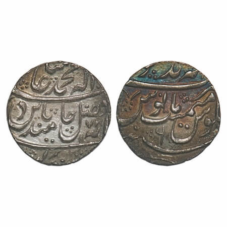 Bharatpur, Silver Rupee, 11.04g, Early issue, INO Shah Alam II, Mahindrapur Mint, AH 1178/
