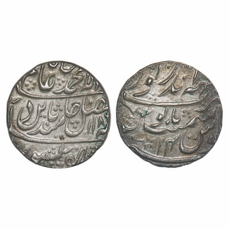 Bharatpur, Silver Rupee, 11.20g, Early issue, INO Shah Alam II, Mahindrapur Mint, AH 1186/