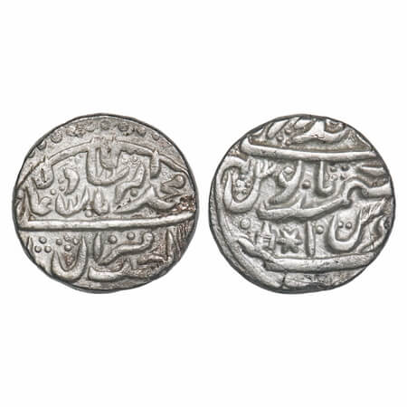 Bharatpur, Silver Rupee, 10.94g, Randhir Singh (AH 1220-1239/1776-1805 AD), INO Muhammad A