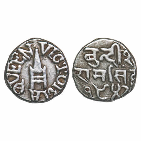 Bundi, Silver ½ Rupee, 5.31g, Ram Singh (VS 1878-1946 / 1824-1889 AD), INO Queen Victoria 
