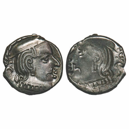 Western Kshatrapas, Kardamaka Family, Vijayasena, Silver Drachma, 2.32g, 14.59x14.57mm, Ob