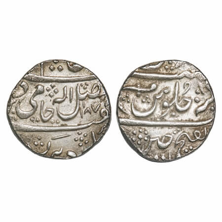 Gwalior, Silver Rupee, 11.34g, Mahadji Rao Sindhia (1761-1794 AD), Dar ul Fatheh Ujjain Mi