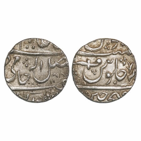 Gwalior, Silver Rupee, 11.26g, Mahadji Rao Sindhia (1761-1794 AD), Dar ul Fatheh Ujjain Mi