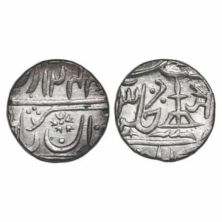 Gwalior, Silver Rupee, 11.04g, Jankoji Rao (AH 1243-1259 / 1827-1843 AD), Gwalior (fort) m