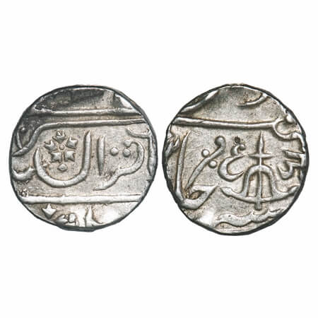 Gwalior, Silver Rupee, 11.05g, Jankoji Rao Scindha (1833-1843 AD), Gwalior fort (Lashkar M