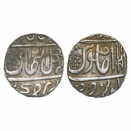 Gwalior, Silver Rupee, 10.92g, Jean Baptiste Filose, Shadhora or Sabalgarh Mint, INO Shah 