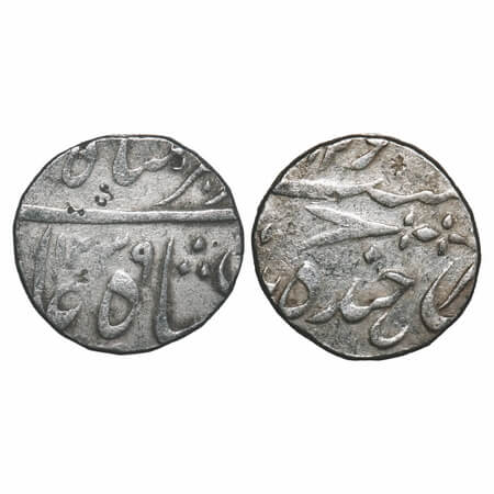 Hyderabad, Silver Rupee, 11.13g, Sikandar Jah (AH 1218-1244, 1803-1829 AD), Farkhanda Buny
