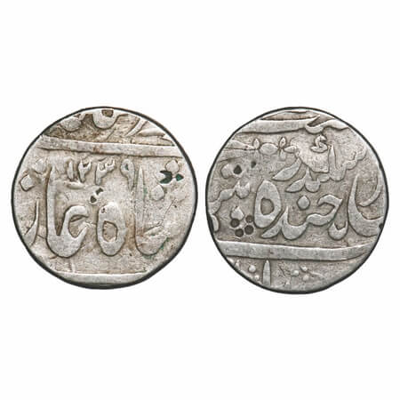 Hyderabad, Silver Rupee, 11.04g, Sikandar Jha (AH 1218-1244, 1803-1829 AD), Farkhanda Buny
