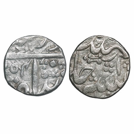 Hyderabad, Silver Rupee, 11.06g, Nasir ad Daula (1829-1857 AD), (Khujista Bunyad Mint)/(Au