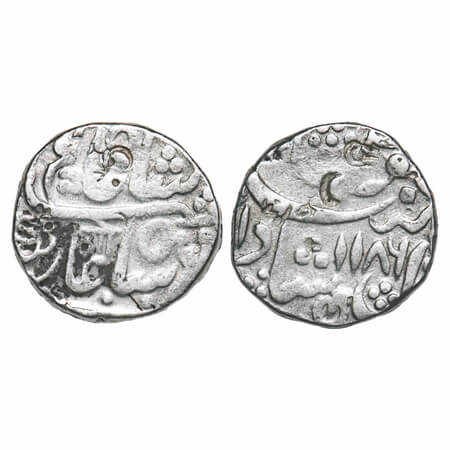 Hyderabad Feudatories - Narayanpett, Silver Rupee, 11.11g, Dilshadabad Mint, AH 1186, INO 