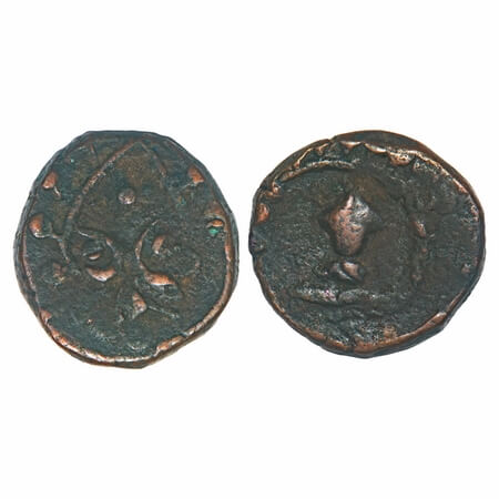 Jhabua, Copper Kachha Paisa, 9.68g, British Protectorate, Gopal Singh (VS 1897-1952/1840-1