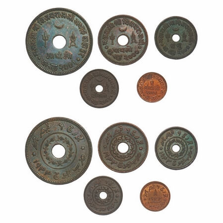 Kutch, Copper (5 Coins), Vijayrajji (AD 1942-1948/1998-2004 VS/1360-1367 AH), Trambiyo VS 