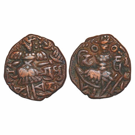 Post-Hunnic, Yashaskara Dynasty of Kashmir, Kshemagupta with joint issue Didda Rani (c. 95