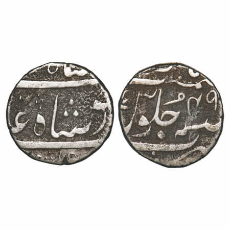 Bombay Presidency, Silver Rupee, 11.31g, Surat Mint, INO Shah Alam II, 49 RY. F. Prid Unli